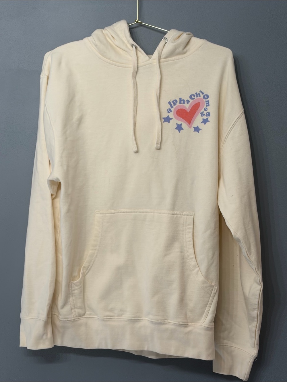 Independent Trading Company cream Alpha Chi Omega hoodie
